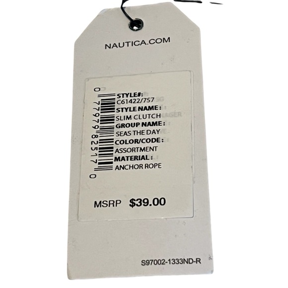 Nautica Blue Chain Print Wallet | Logo Plaque | NWT - Picture 4 of 5